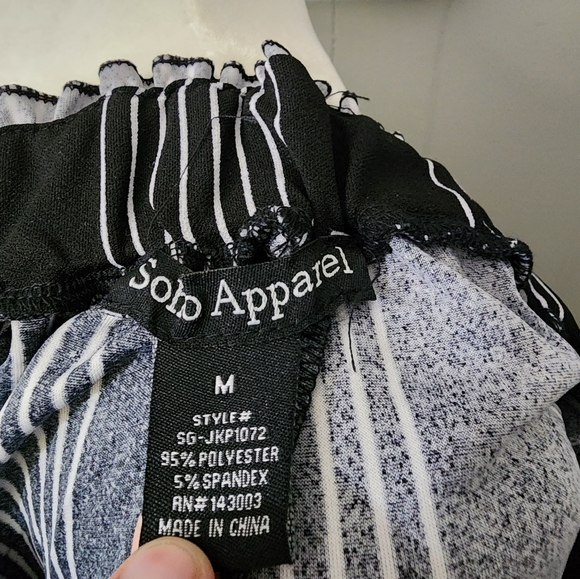 NWOT Soho Apparel Striped Elastic Waist Pants - Picture 8 of 9